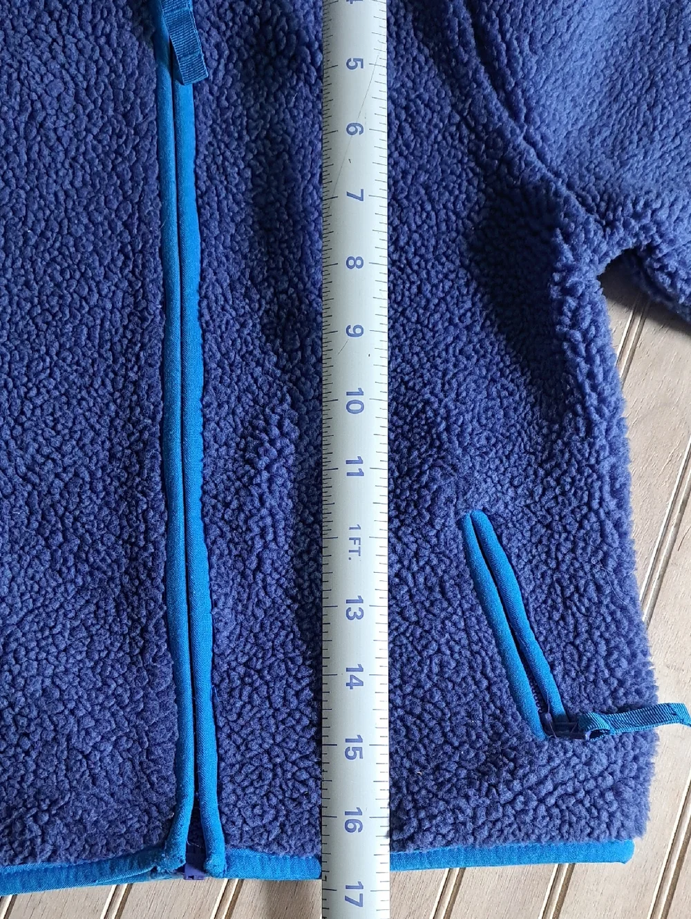 GAP Sherpa Cozy Blue Hooded Full Zip Cotton Lined Fleece Jacket